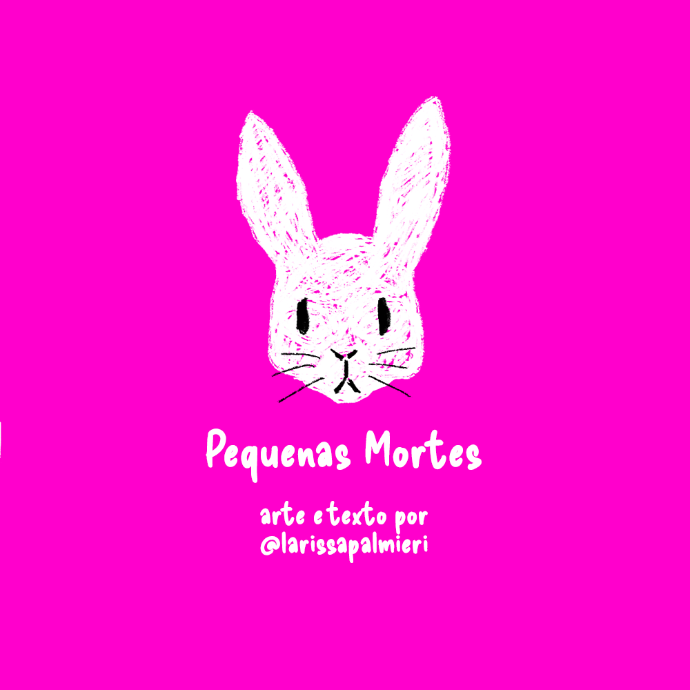 A carinha de um coelho branco.

Texto: Pequenas mortes. arte e texto por @larissapalmieri